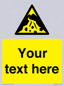 Custom Warning: Debris flow zone